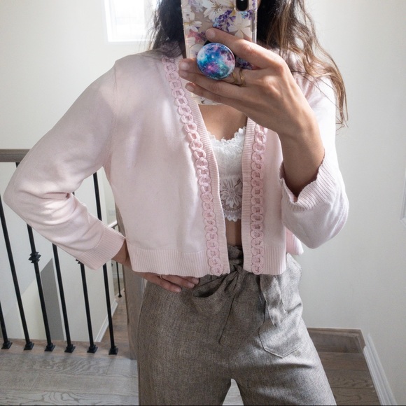 karl lagerfield / pink cardigan - Picture 9 of 9